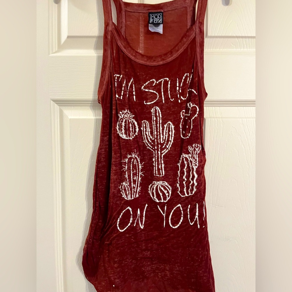 Red Graphic Tank Top